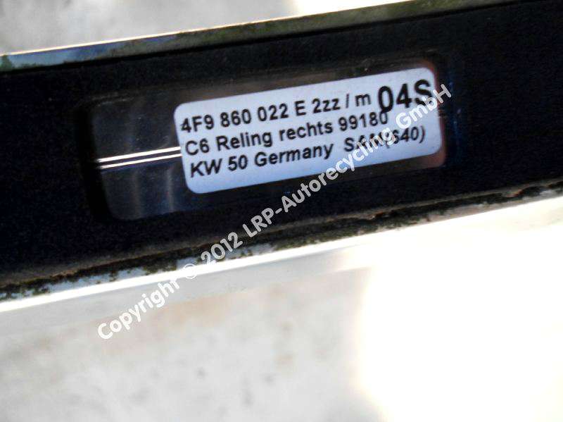 Dachreling R Chrom 4F9860022E2ZZ Audi A6 (4f, 04/04-) Avant BJ: 2004